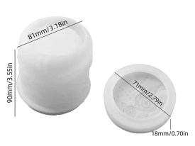 Molde silicona porta vela con tapa perlas y rosas 